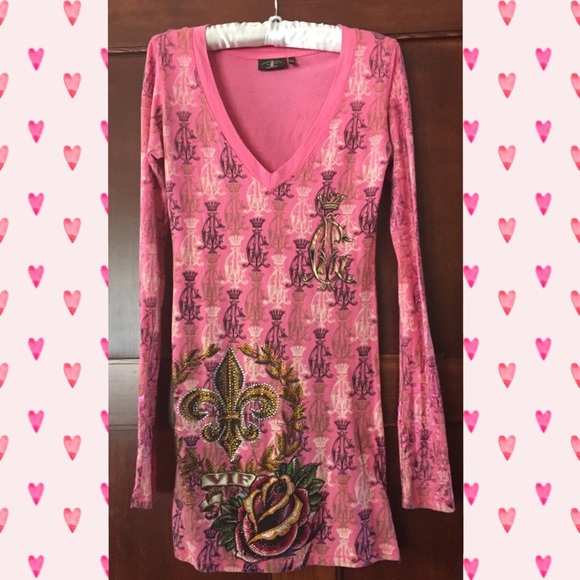 Christian Audigier pink dress