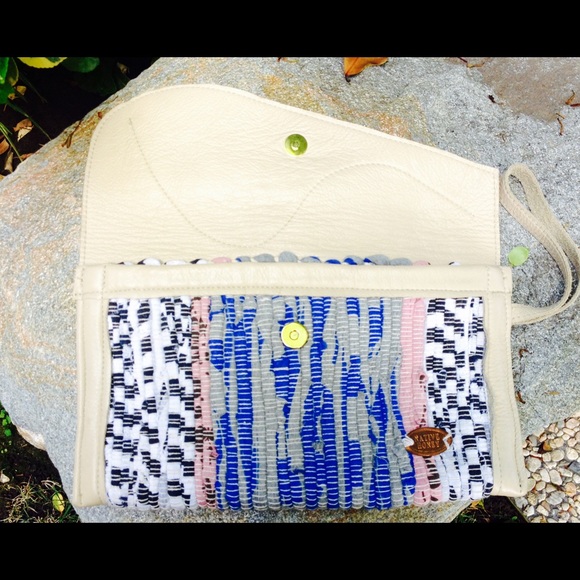 Leather Honeycomb Clutch - Picture 2 of 4