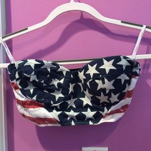 AMERICAN FLAG BANDEAU TOP