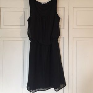Gathered Waist Boutique Black Dress