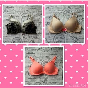 3 Victoria Secret bra bundle.