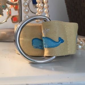 J. Crew Blue & Yellow Whale Belt