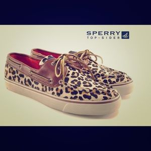Sperry top sider bahama leopard boat shoe