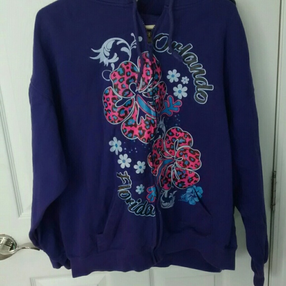 WINTER SALE Orlando, Florida zip up sweatshirt.