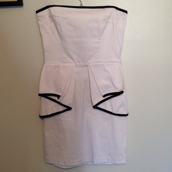White and black dress