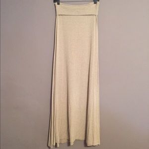 Heather Beige Arden B Cotton Maxi Skirt