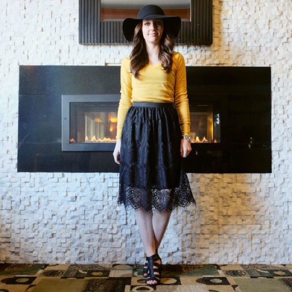 Black Lace Skirt
