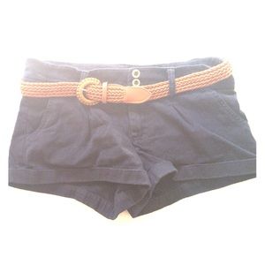 Belted Navy Chino Shorts