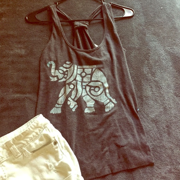 Adorable elephant racerback tank