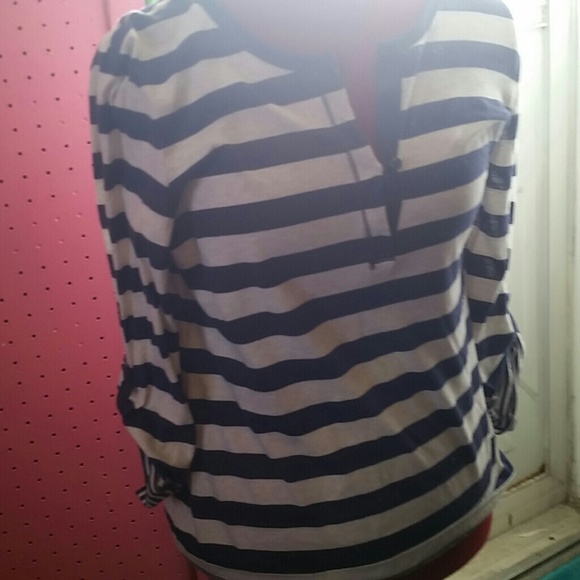 Blue and cream stripped shirt