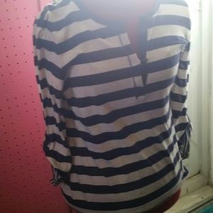 Blue and cream stripped shirt