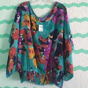 Flowy blouse (tight band in the bottom)