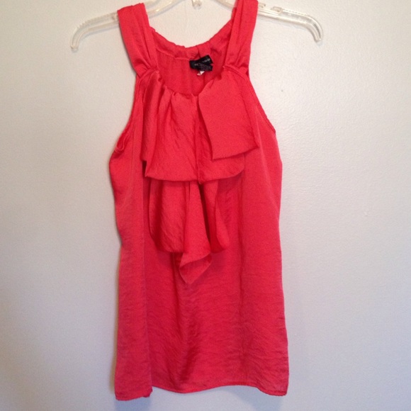 Coral dress silk top