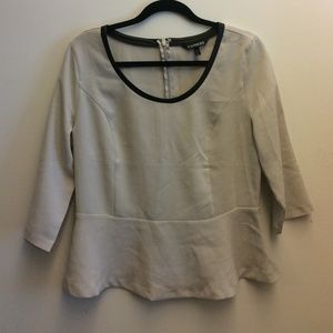 Off-white peplum top