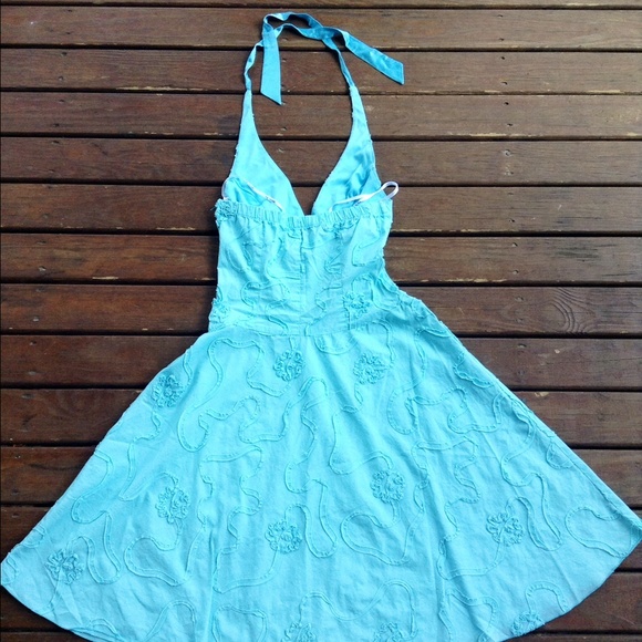 💖FINAL PRICE💖 Pretty blue halter dress - Picture 2 of 4