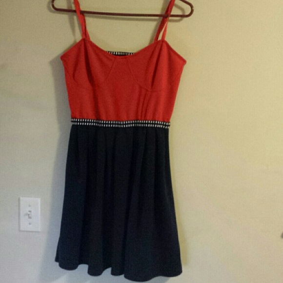 Red and blue dress