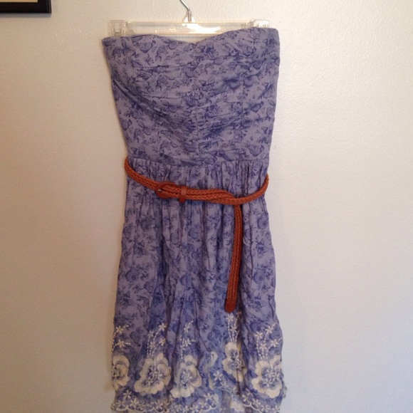 Blue floral dress