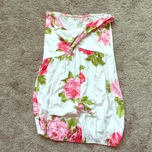 Floral tube top