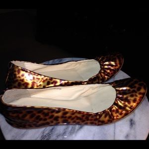 J crew leopard ballet flats