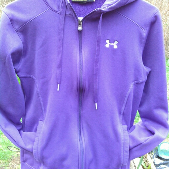 Very purple Under Armour fleece zip-up hoodie