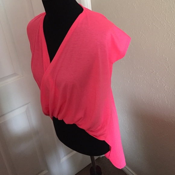Neon Pink Criss Cross Low Back - Picture 4 of 4