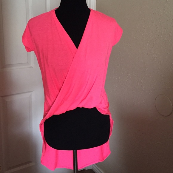 Neon Pink Criss Cross Low Back - Picture 3 of 4