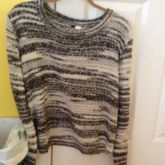 Striped black and white sweater