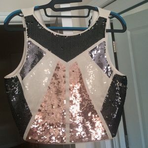 Sequin crop top.