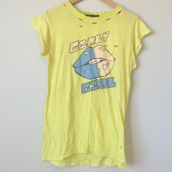 Wildfox Couture Girly Girl Ripped T-Shirt