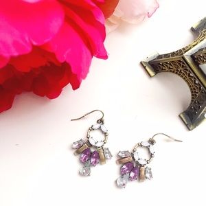 Violet statement earrings