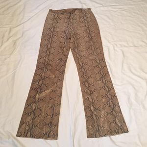 Leather snakeskin pants