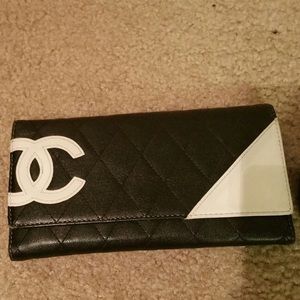 Black and white wallet