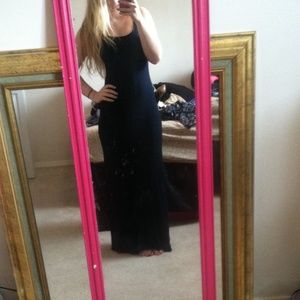 Blue/black maxi dress