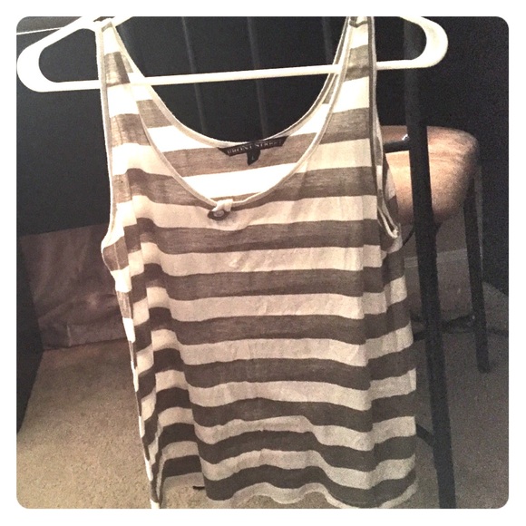 Green and White Tank Top