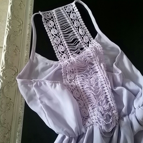 *FINAL MARKDOWN*Lilac chiffon asymmetrical dress - Picture 2 of 4