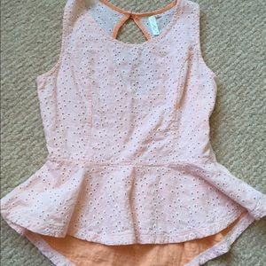 Lace Peplum Top