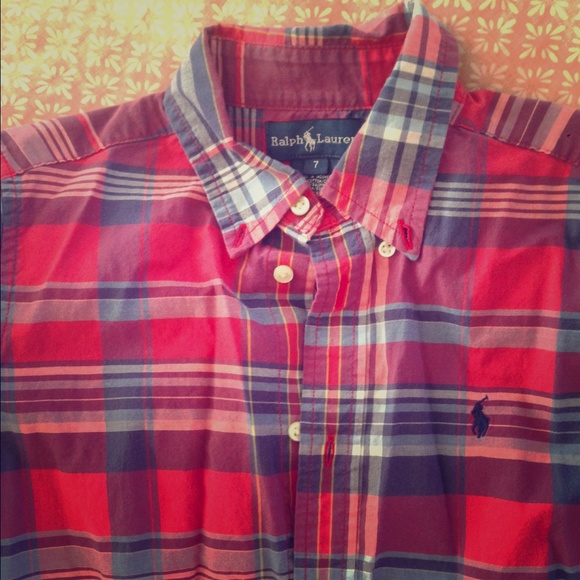 BOYS RALPH LAUREN BUTTON DOWN SHIRT. SIZE 7 - Picture 1 of 3