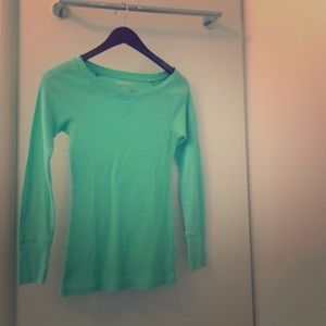 Old Navy Mint Flannel | Long Sleeve | Worn 1X | XS