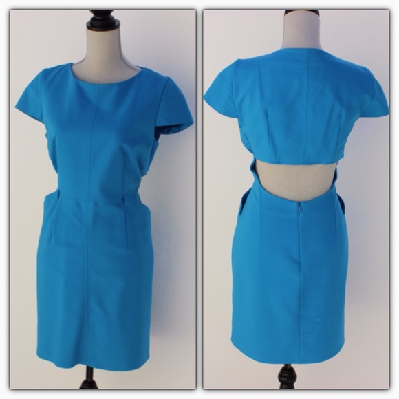 Royal Blue Open Back Dress - Picture 9 of 10