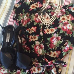 Kimono style floral romper