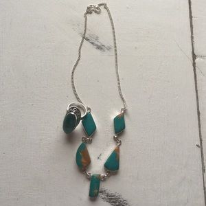 Green turquoise cooper magnesite necklace
