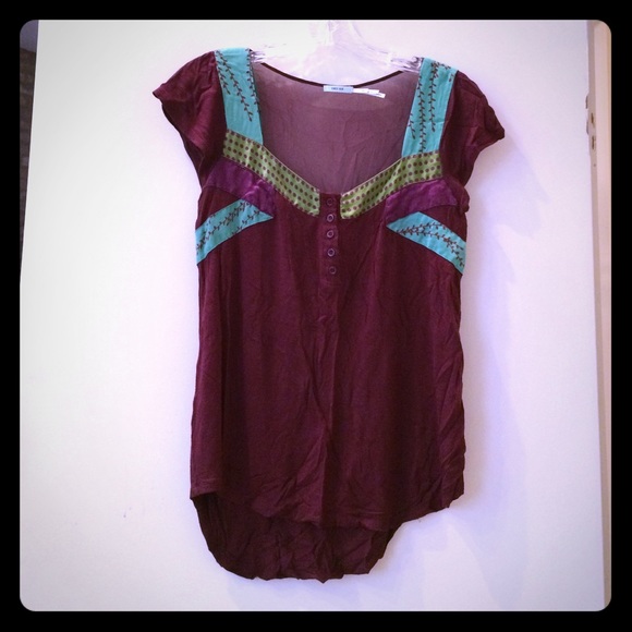 Kimchi Blue burgundy top from Urban Outfitters