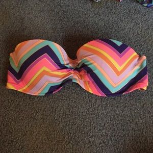 Colorful chevron bathing suit top