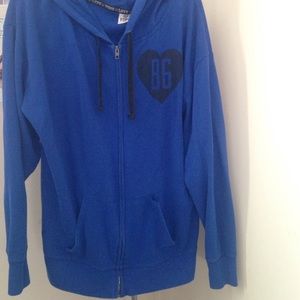 Long bright blue victoria secret "PINK" zipper up