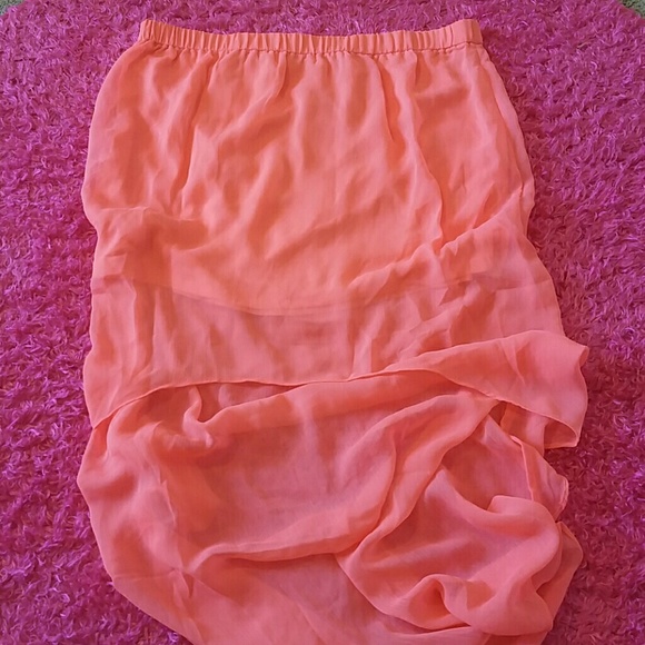 Long back skirt for swimsuit cover