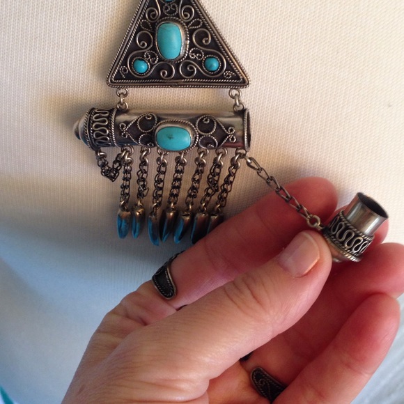 NickelSilveredHandcrafted Cleopatra bracelet set - Picture 2 of 4