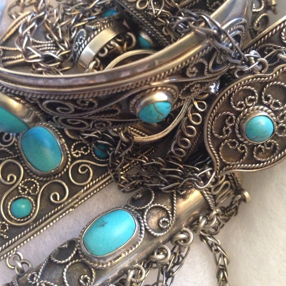 NickelSilveredHandcrafted Cleopatra bracelet set - Picture 4 of 4