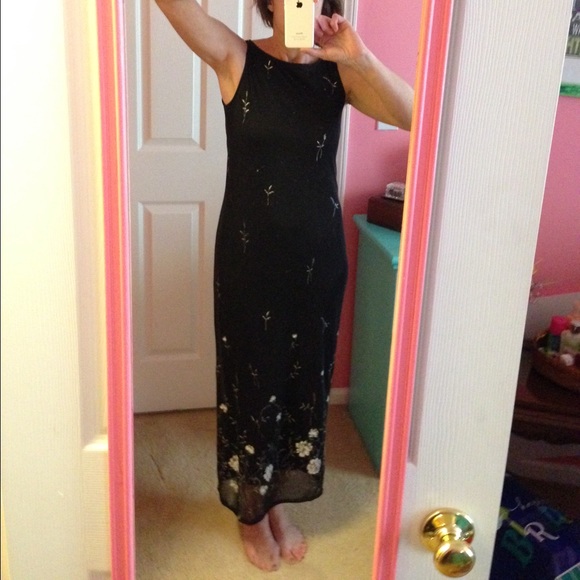 Black maxi dress