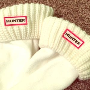 Hunter Boot Socks White Knit
