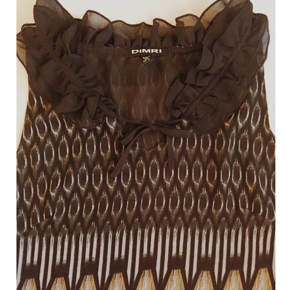 Mocha Tribal Print Shift Dress - Picture 2 of 3